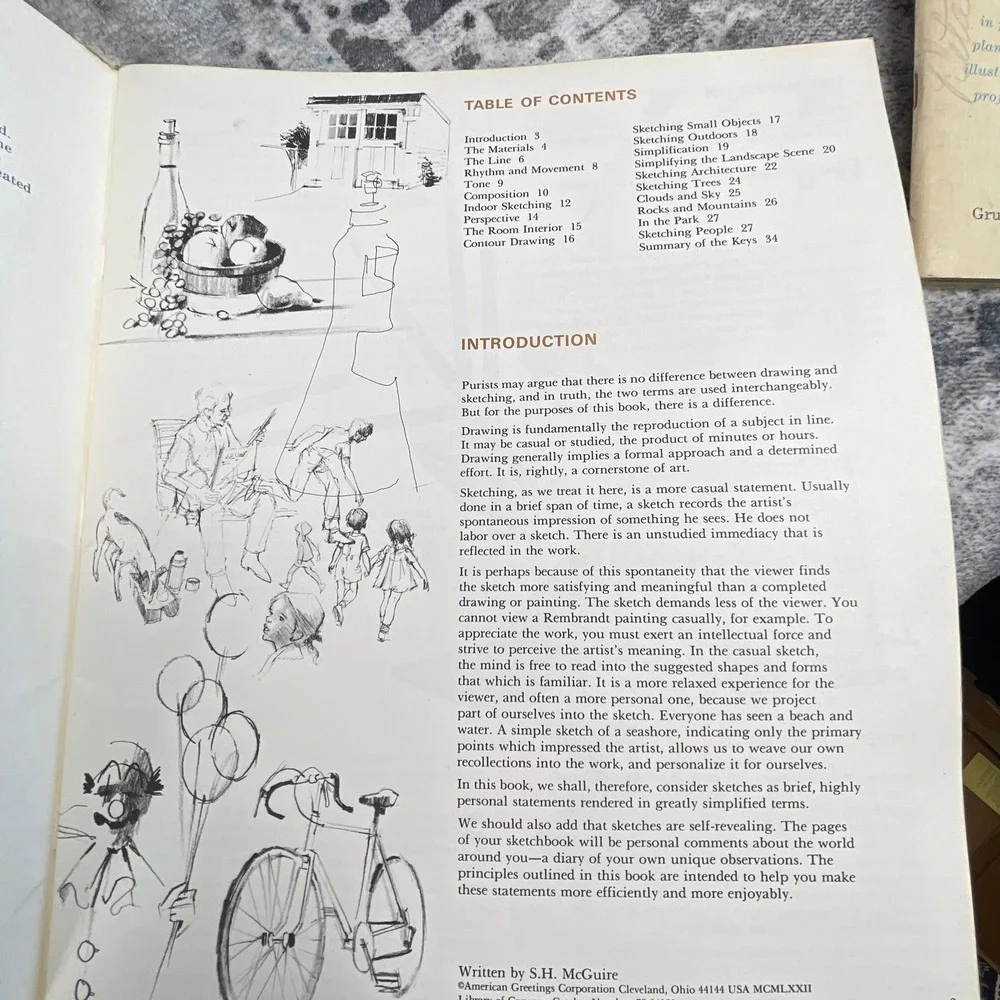 Keys to Sketching Art Instruction 1972 American Greetings Book‎
